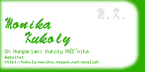 monika kukoly business card